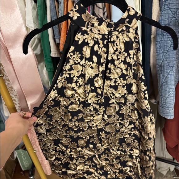 Alice + Olivia Black and Gold Floral Tank Top - Picture 4 of 4